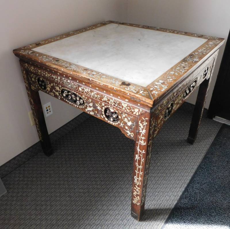 lot 78 image: Antique Chinese Table - 37 x 37 x 35.5(h)