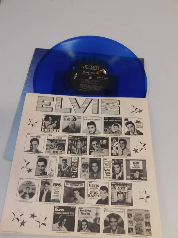 lot 73 image: Elvis Blue Vinyl  Record