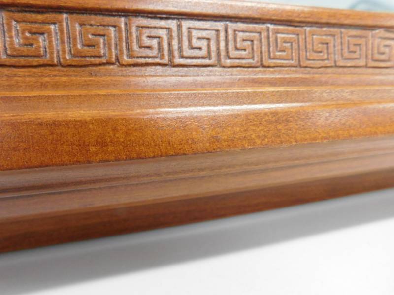 lot 118 image: Wood Framed Octagon Mirror (29 x 17)
