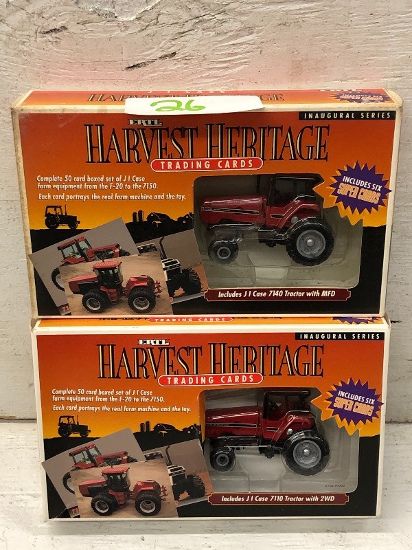 lot 26 image: (2) Ertl Die-Cast Replica & Trading Cards Sets