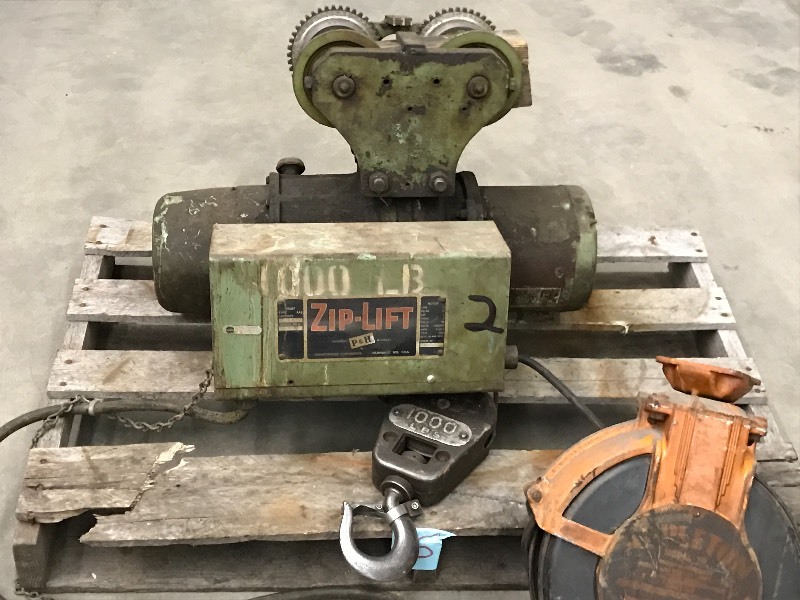 lot 5 image: Zip-Lift Industrial Overhead Hoist