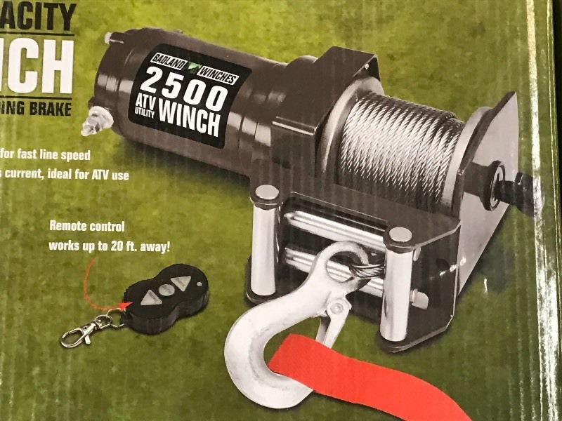 lot 11 image: New Badlands 2500# ATV  UTV Winch Set