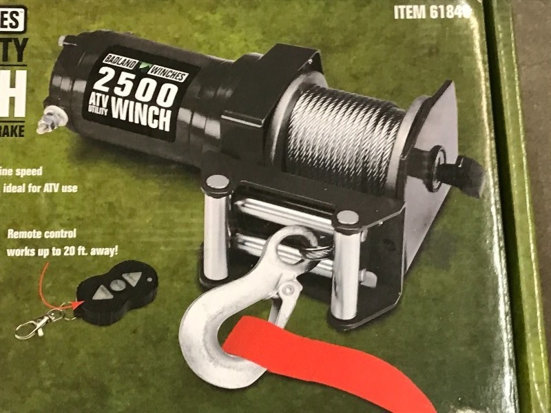 lot 12 image: New Badlands 2500# ATV  UTV Winch Set
