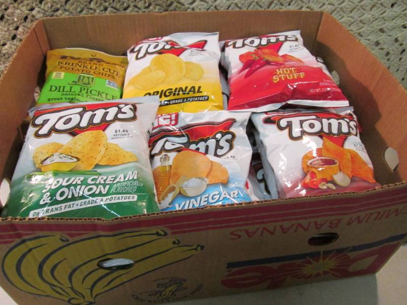 Box Full of Misc Bags of Chips  A-4...