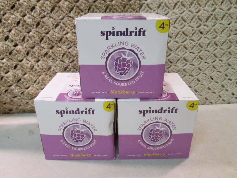 3 4-Packs of Spindrift Blackberry S...