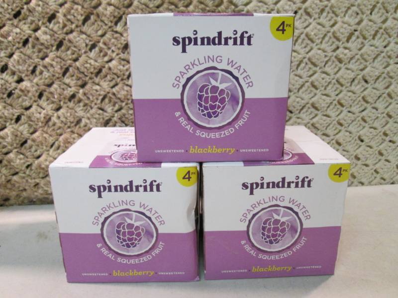 3 4-Packs of Spindrift Blackberry S...