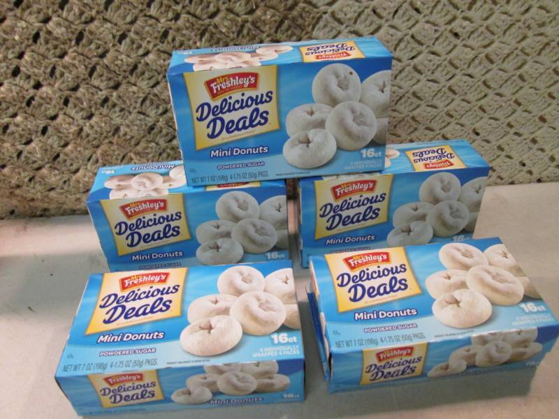 5 Boxes of Powdered Sugar Mini Donu...