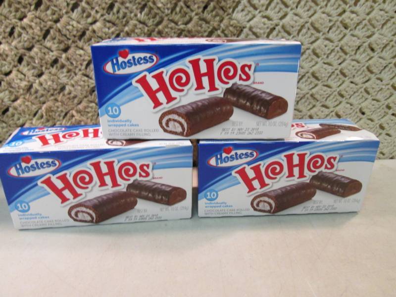 3 Boxes of Hostess Ho Hos Best by N...
