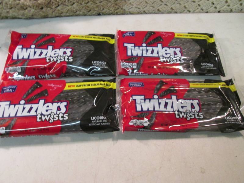 4 Packs of Twizzlers Twists Black L...