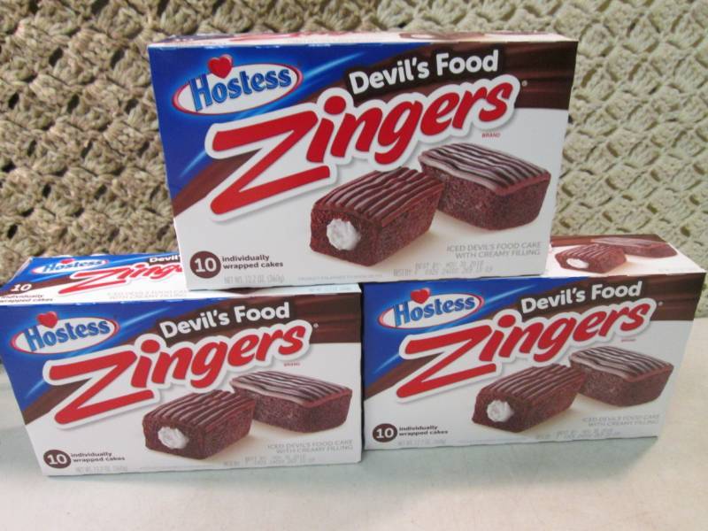 3 Boxes of Hostess Devils Food Zing...