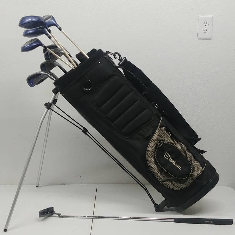 lot 19 image: Wilson Golf Clubs and Golf Bag
