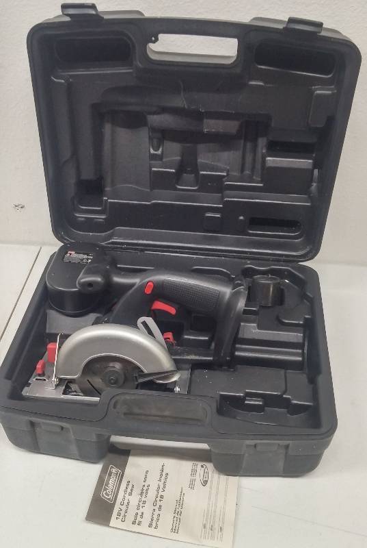 lot 37 image: Coleman 18v Cordless Skillsaw with Box