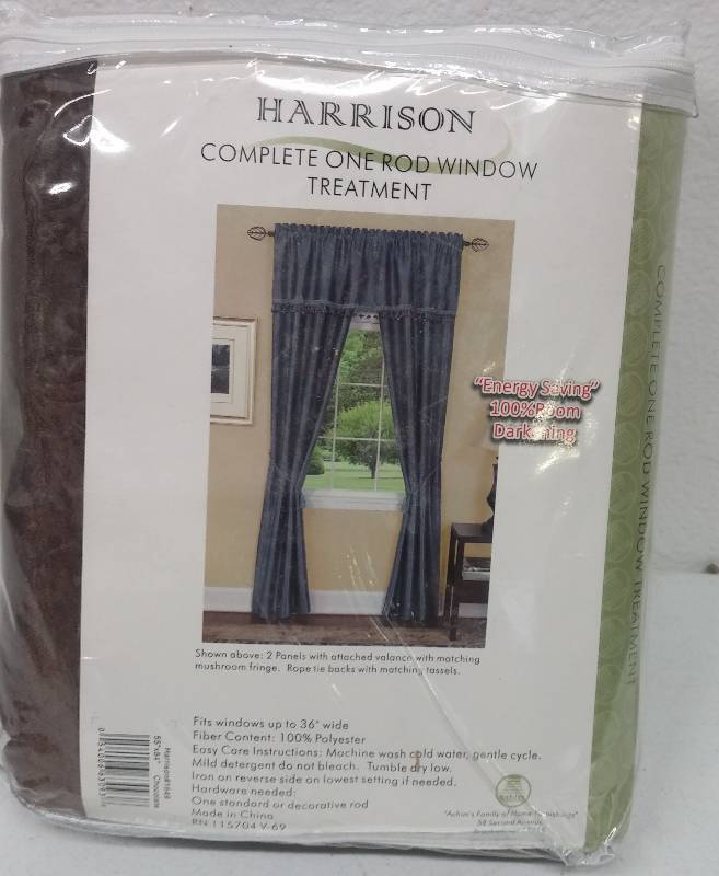 lot 40 image: Harrison Complete One Room Window Treatment, as-new in retail pkg