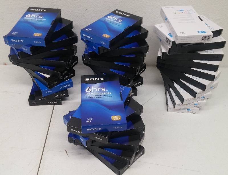 lot 65 image: 38 Sony and Memorex VHS Casettes