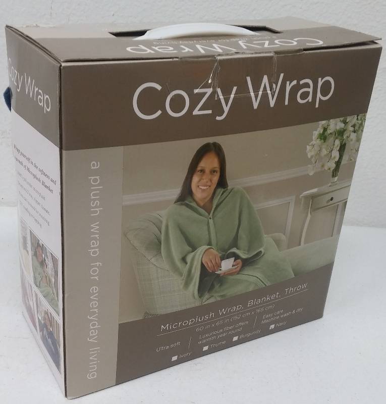 lot 76 image: Cozy Wrap Microplush Blanket as-new