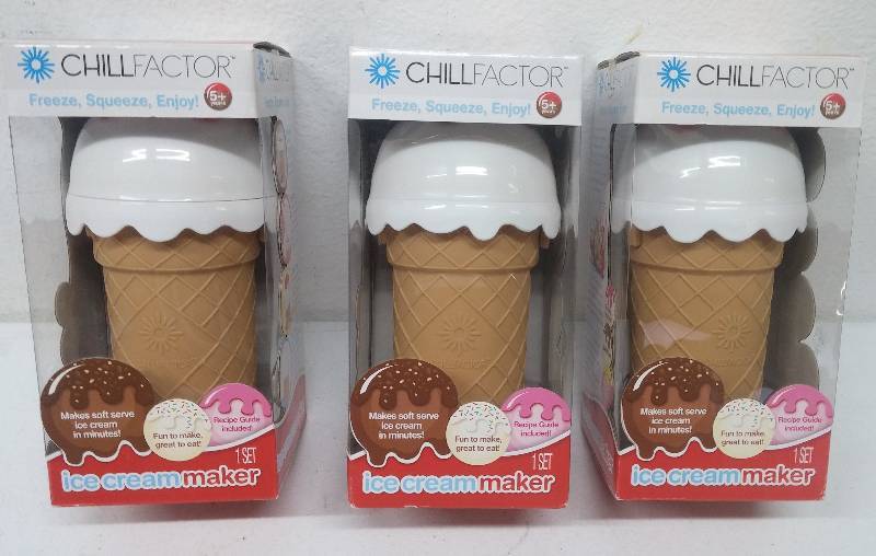 lot 81 image: 3 ChillFactor Ice Cream Maker, as-new in box