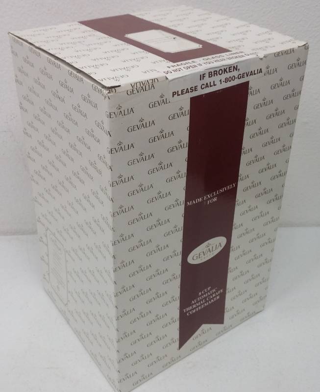 lot 92 image: Gevalia 8 Cup Automatic Thermal Carafe Coffee Maker, as-new in sealed retail box