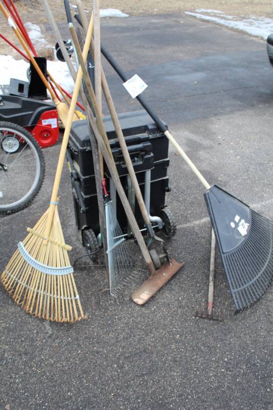 lot 331 image: Leaf Rakes, Garden Rakes