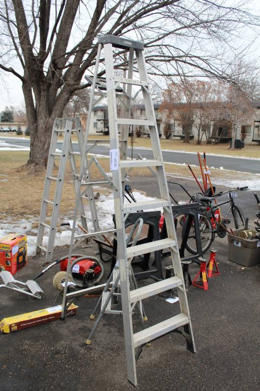 lot 308 image: Gorilla Ladders 8ft. Aluminum Step Ladder