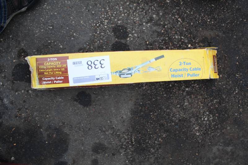 lot 338 image: 2-Ton Capacity Cable HoistPuller