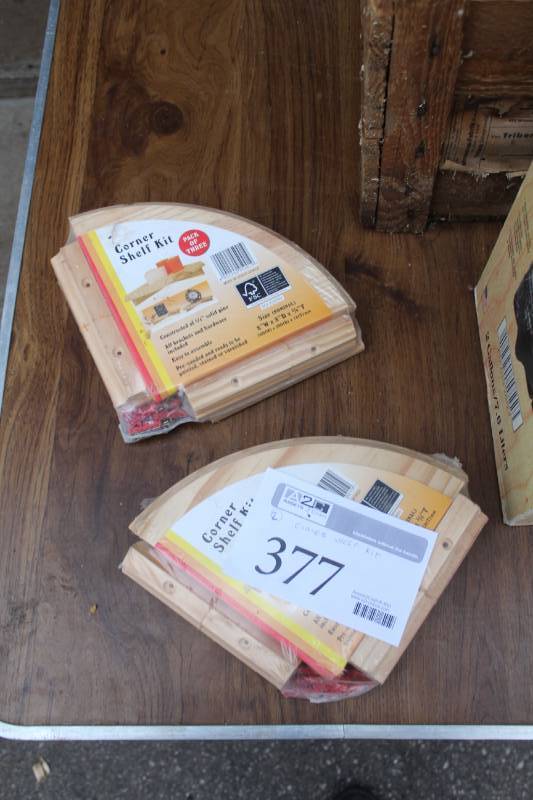 lot 377 image: Corner Shelf Kits