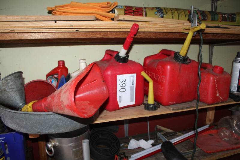 lot 390 image: Plastic Gasoline Cans