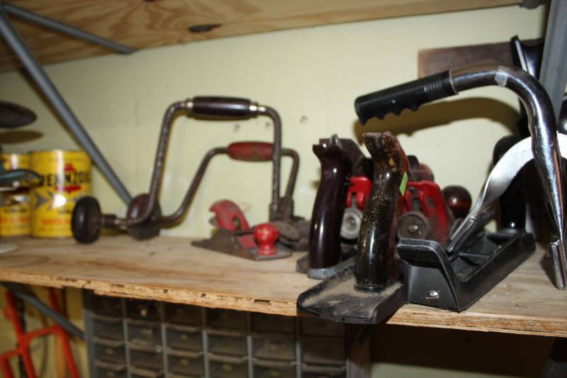 lot 448 image: Jig Saw, Hand Wood Drills, Wood Planar, And More
