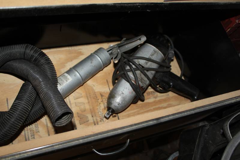 lot 392 image: Caulk Gun, Miller Falls Wrench