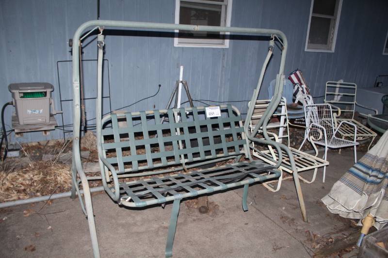 lot 488 image: Patio Swing Bench