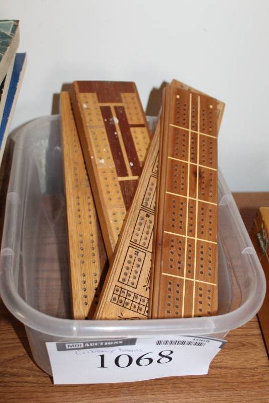 lot 1068 image: Lot of Cribbage Boards