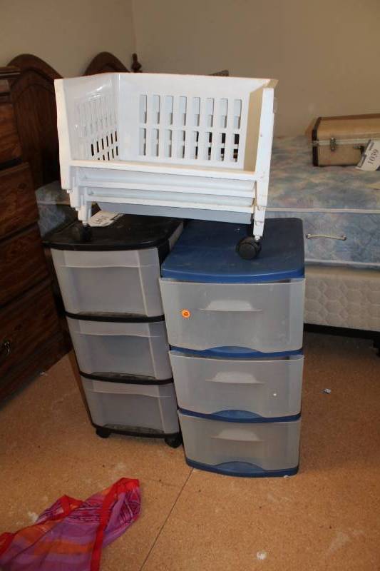 lot 1047 image: Lot of (3) poly Storage Units