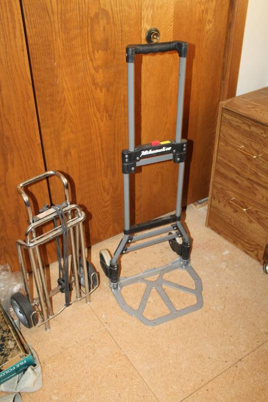 lot 1038 image: Lot of (2) Folding two Wheel Carts