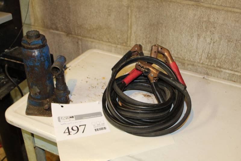 lot 497 image: Bottle Jack and Jumper Cables