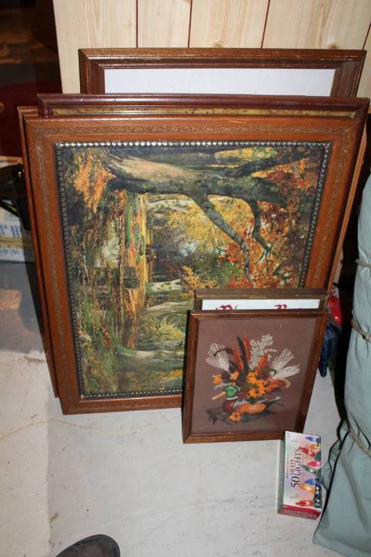 lot 573 image: Lot of (7) Pieces of Wall Art - including Outdoors scenery and religious