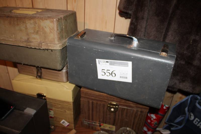 lot 556 image: Lot of (5) Empty Storage Boxes  File Bixes
