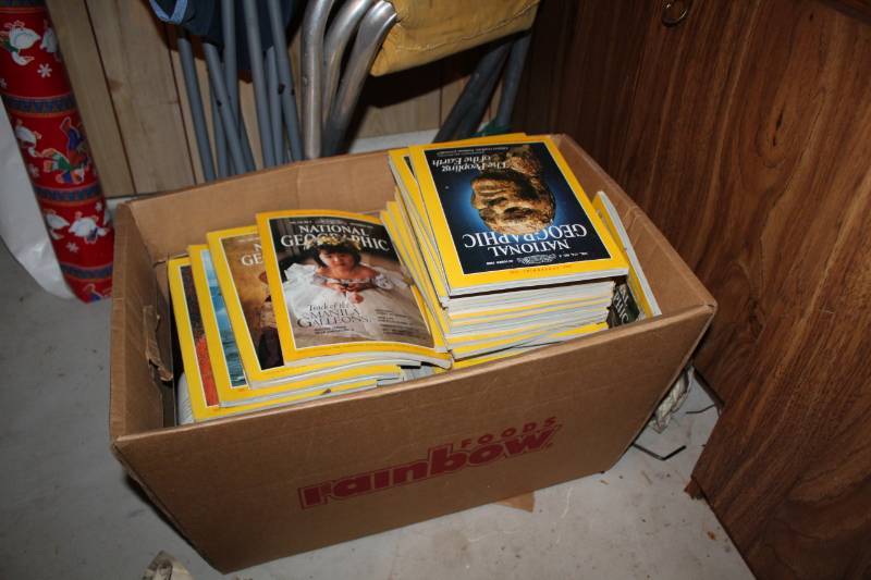 lot 557 image: Box Lot of National Geographic Magazines