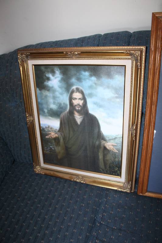 lot 1115 image: Framed Picture of Jesus