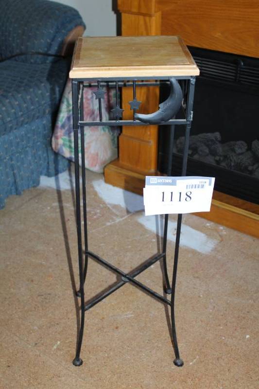 lot 1118 image: Black Wrought Iron TableStand