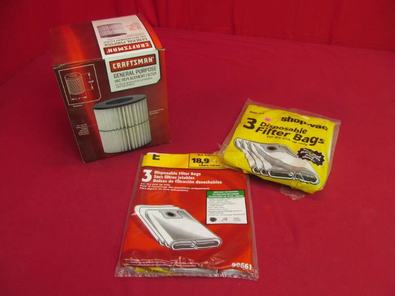 shop vac filter bag, craftsman replacement filter