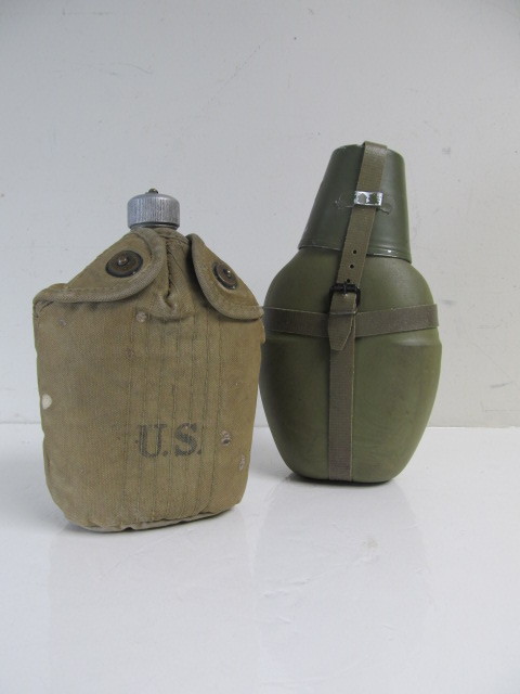 lot 12 image: Pair of Vintage Military Canteens
