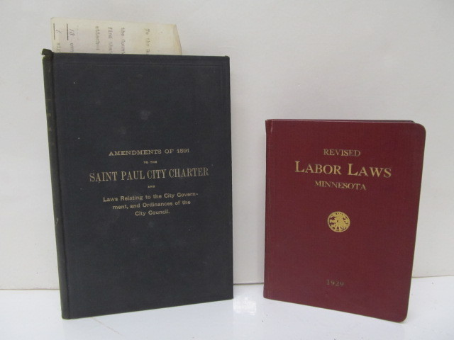 lot 141 image: 1891 Amendments to St Paul Charter & MN Labor Laws