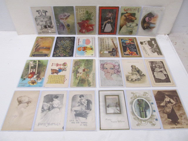 lot 152 image: Romantic Vintage Postcards