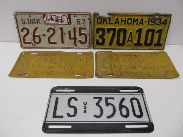 lot 168 image: Group of Vintage License Plates