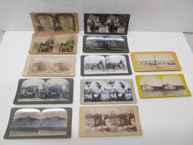 lot 197 image: Civil War WWI Stereocards