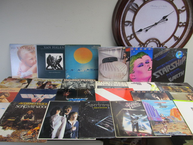 lot 38 image: Lot of 25 Vintage Rock & Roll Vinyl Records #2