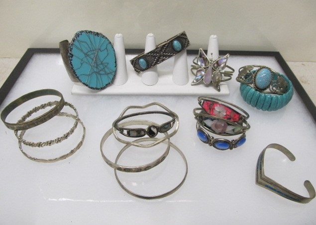 lot 61 image: NICE Lot of Southwestern Bracelets - Including Taxco