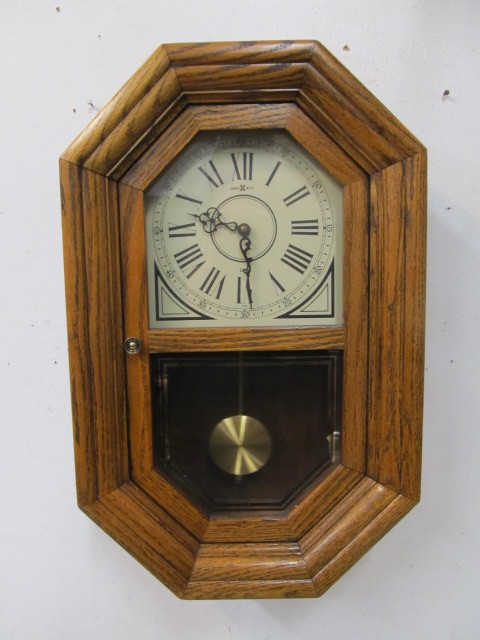 lot 64 image: Working HOWARD MILLER Regulator Wall Clocks