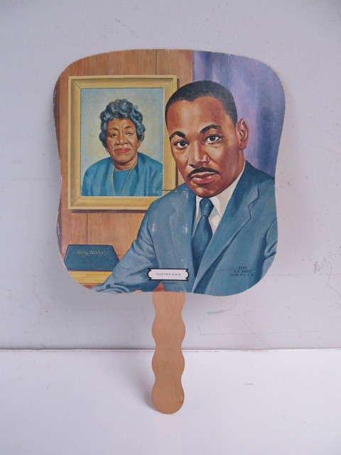 lot 89 image: Vintage MARTIN LUTHER KING Advertising Fan