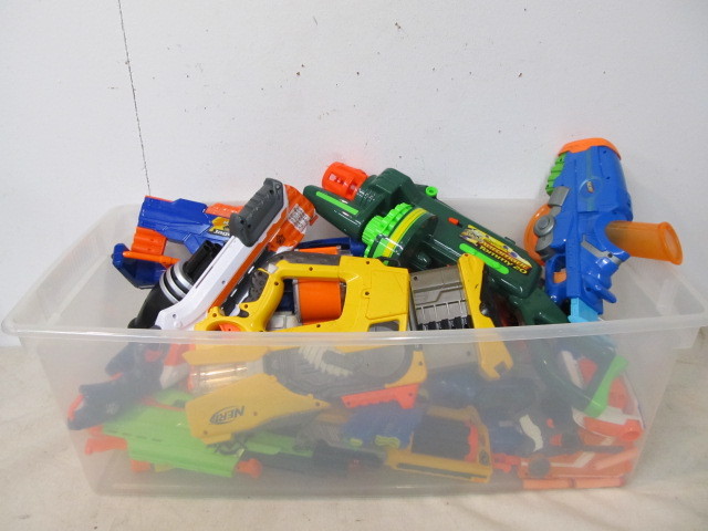 lot 27 image: LARGE Lot of NERF Toy Guns