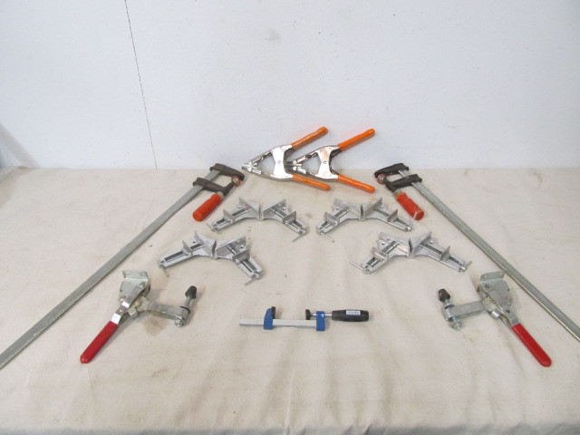 lot 205 image: Group of Assorted Woodworking Clamps - Including Bessey